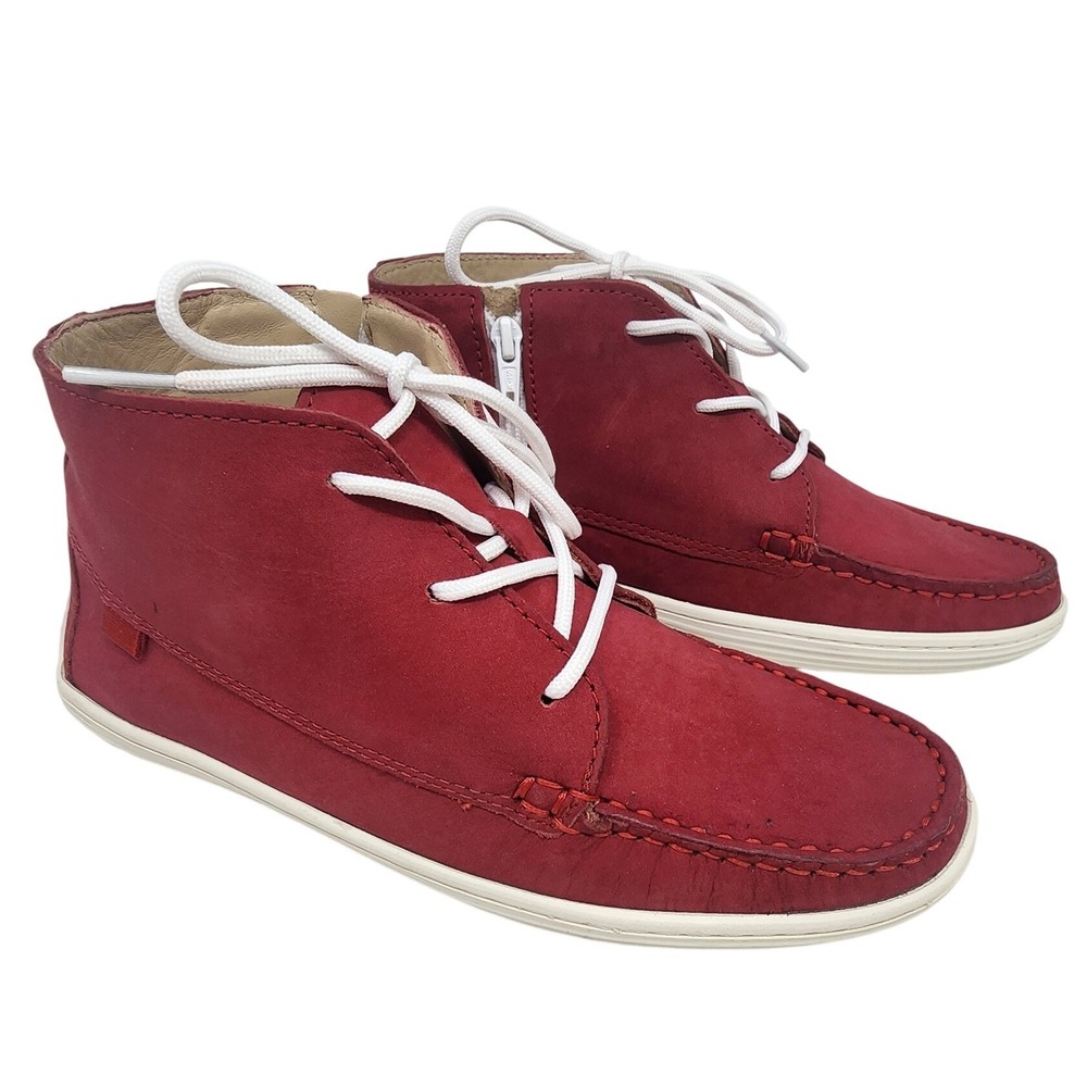 Marc Joseph New York Red Leather‎ Suede Chukka Ankle Boots Boys Size 3.5